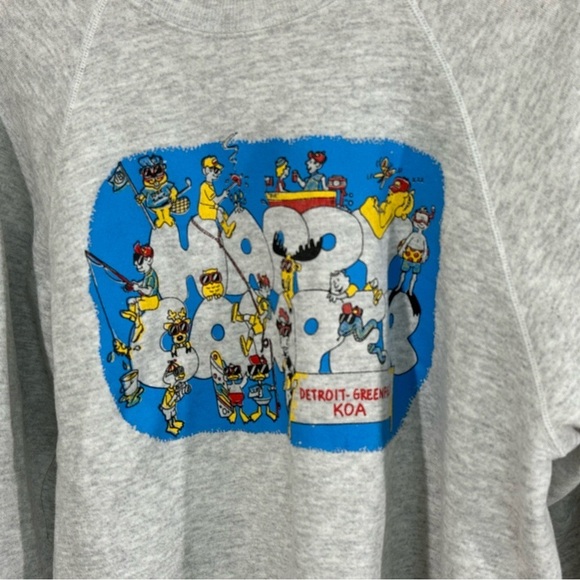 Vintage 1980s Hanes “KOA Detroit-Green” Graphic Sweatshirt — Made in USA - Picture 5 of 5